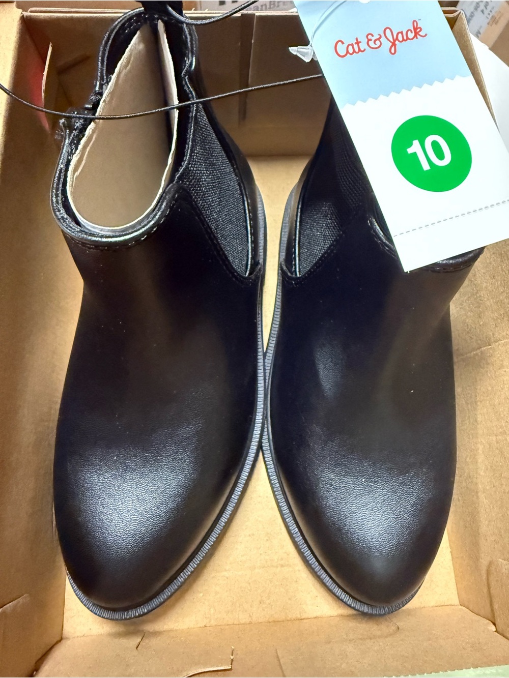 NWT Cat & Jack Black Chelsea
Style Zip Ankle Boots Tanner Little Girls Size 10